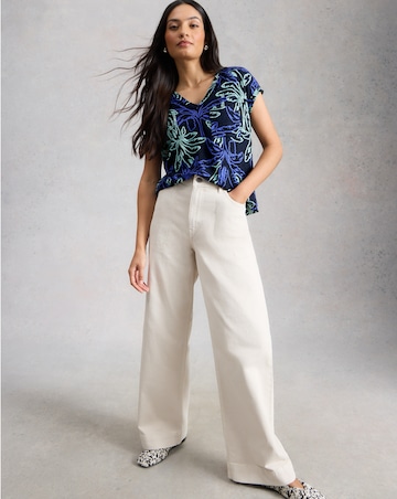 White Stuff Iris Linen Tee