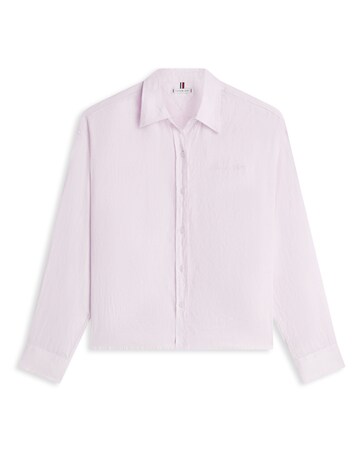 Tommy Hilfiger Linen Round Hem Long Sleeve Shirt
