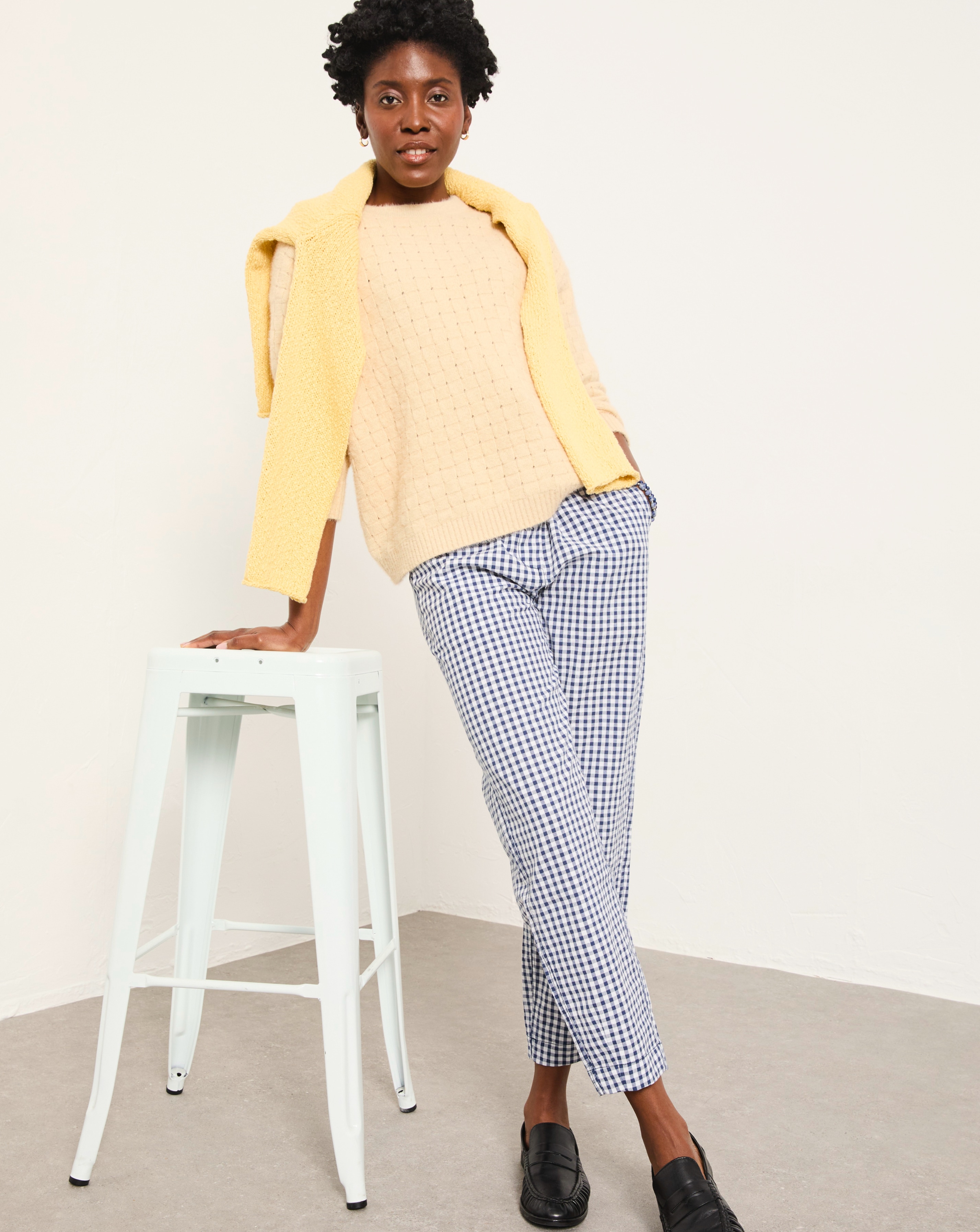 New In - FatFace Gingham Trouser