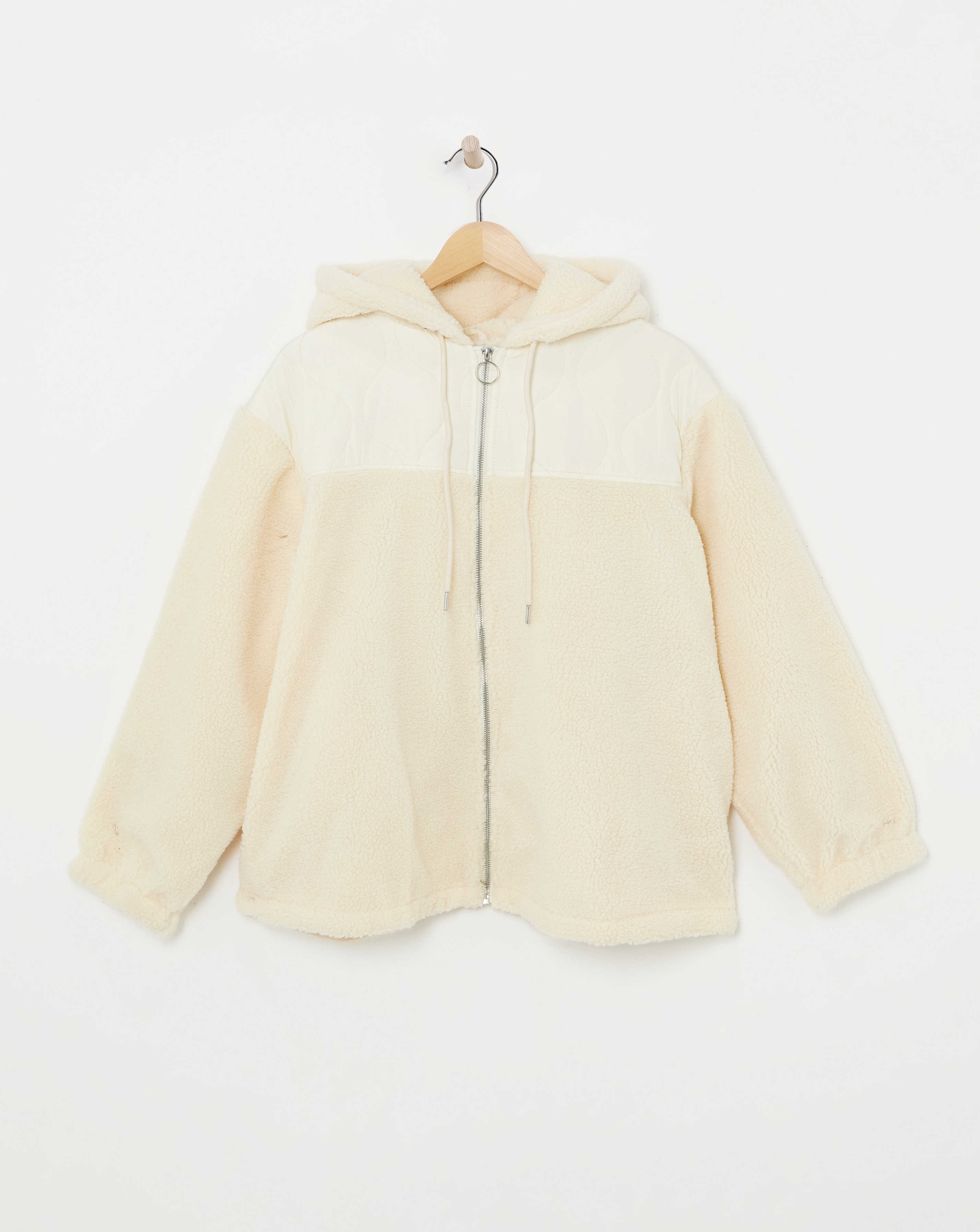 Full Zip Hybrid Borg Fleece Jacket