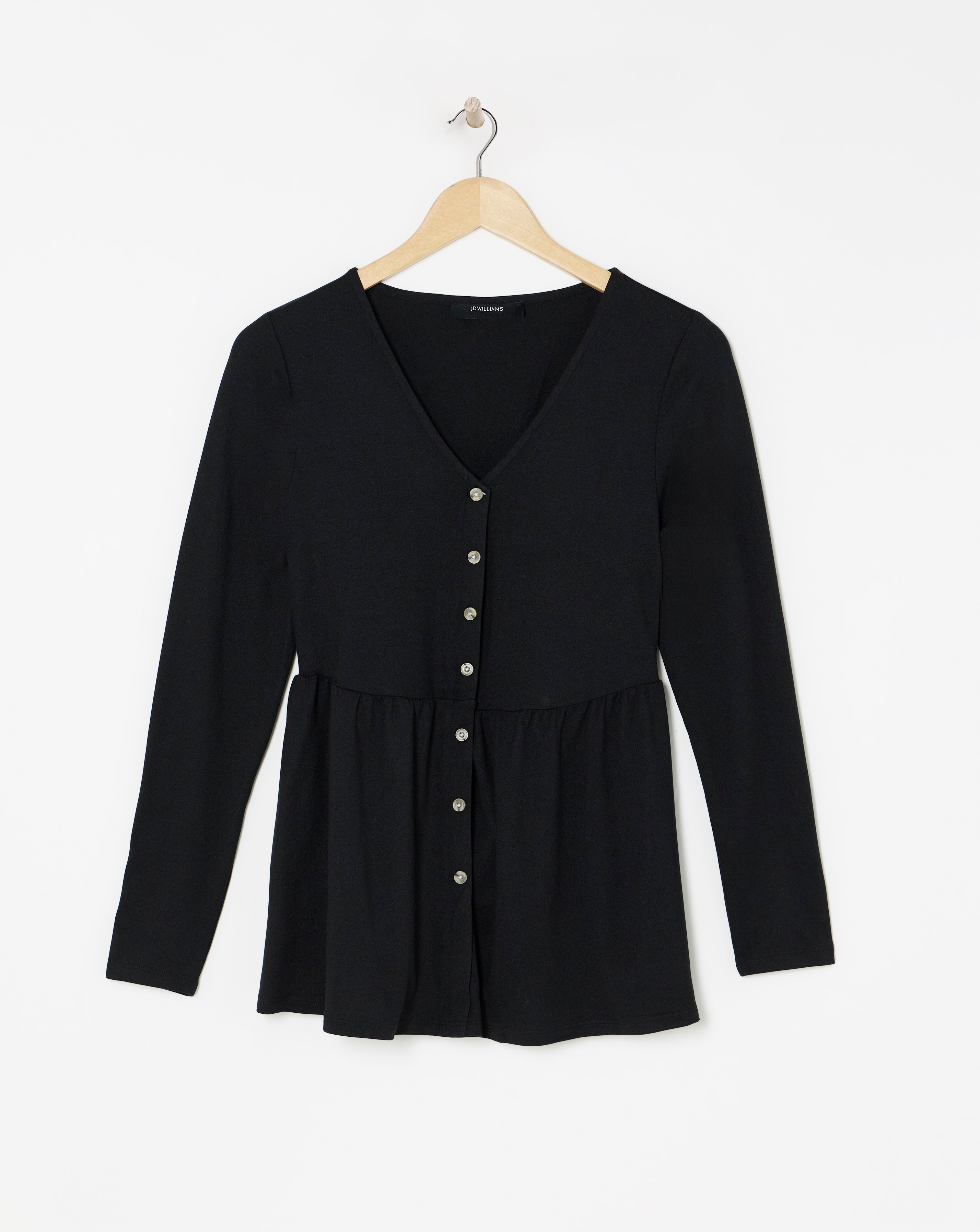 Long Sleeve Button Detail Top