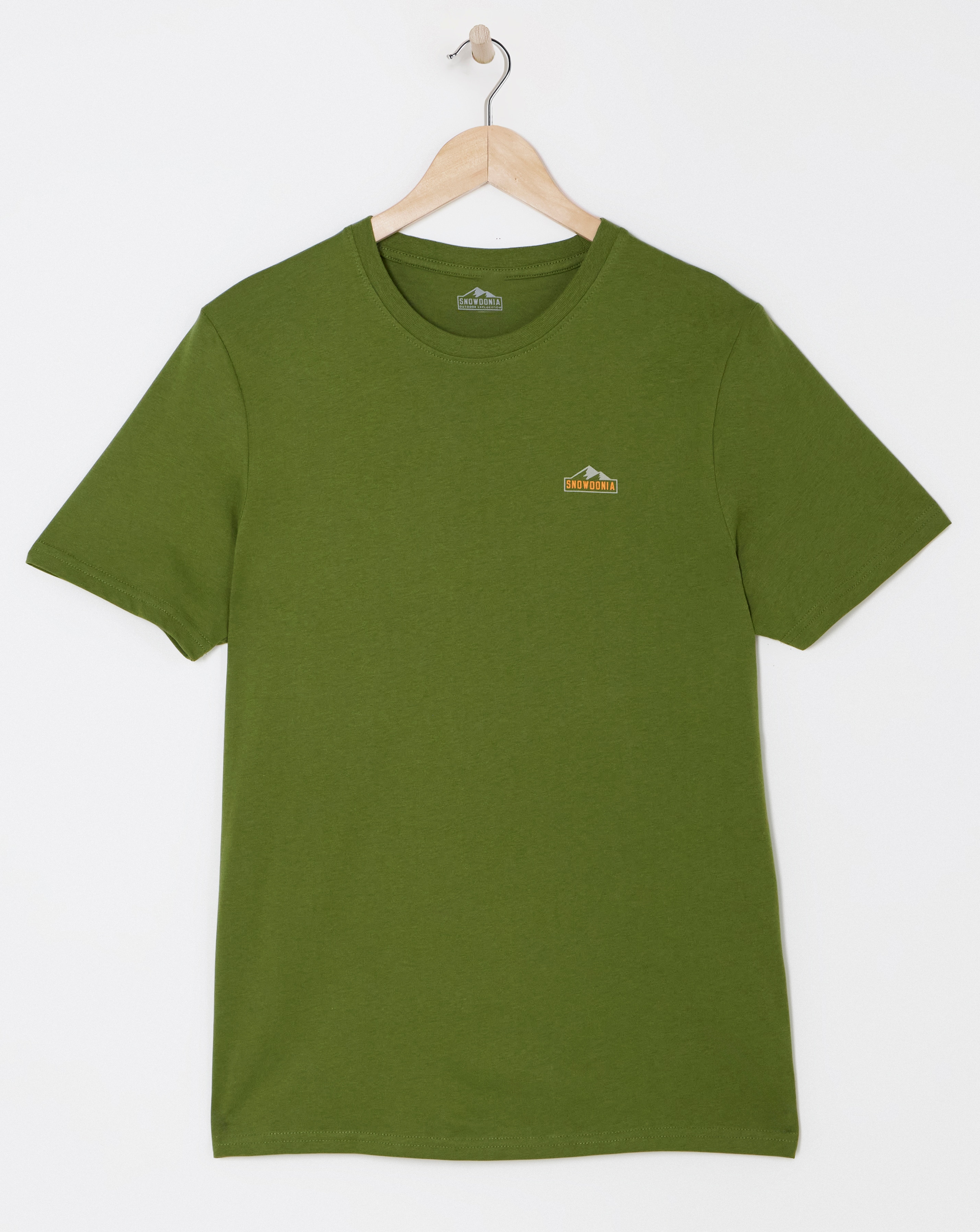 Snowdonia Logo Khaki T Shirt