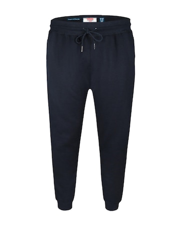 D555 Big & Tall Brandon Cuffed Jogger with Side Pockets and Drawcord - Navy