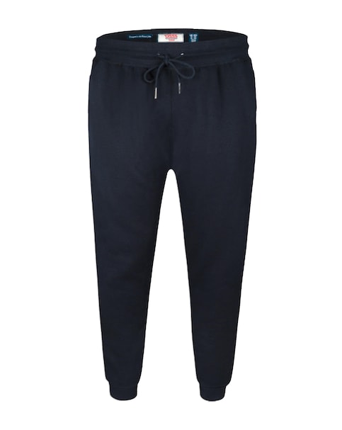D555 Big & Tall Brandon Cuffed Jogger with Side Pockets and Drawcord - Navy