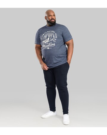 D555 Big & Tall Brandon Cuffed Jogger with Side Pockets and Drawcord - Navy