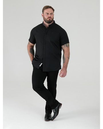 D555 James-BLACK Basic Oxford Short Sleeve Shirt