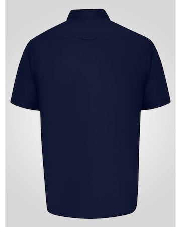 D555 James-NAVY Basic Oxford Short Sleeve Shirt
