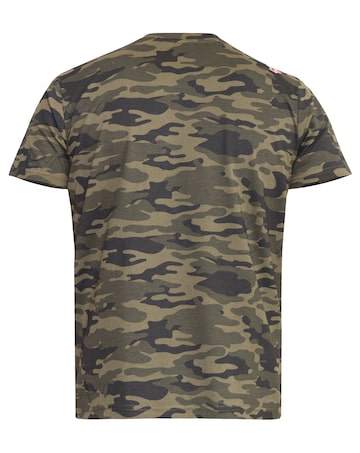 D555 Big & Tall Gaston Camouflage Print Crew Neck T-Shirt - Jungle