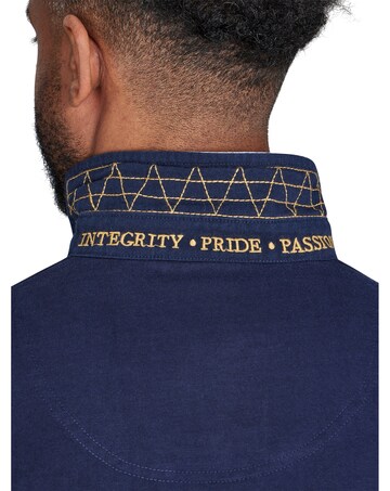 Raging Bull Long Sleeve Harlequin Stripe Rugby Navy