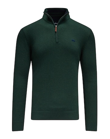 Raging Bull Classic Quarter Zip Knit Forest