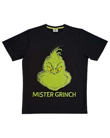 Mens Grinch Black Lounge Tshirt