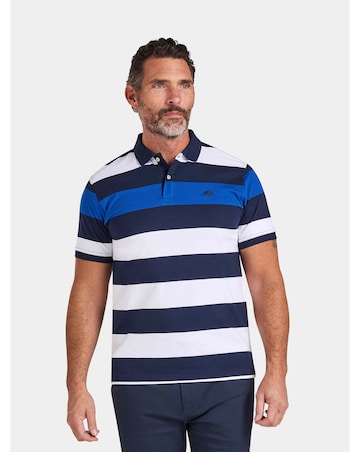 Raging Bull Classic Jersey Contrast Panel Polo Navy