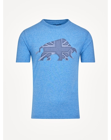 Raging Bull Union Jack Bull T-Shirt Denim Blue