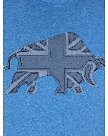 Raging Bull Union Jack Bull T-Shirt Denim Blue