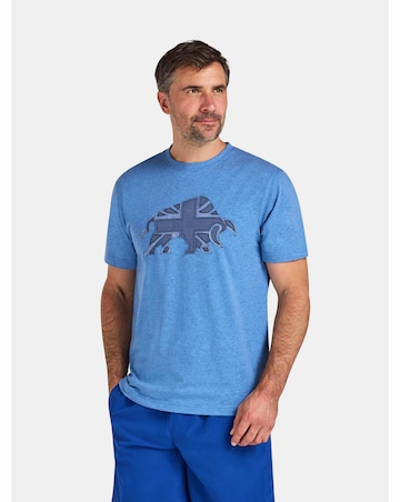 Raging Bull Union Jack Bull T-Shirt Denim Blue