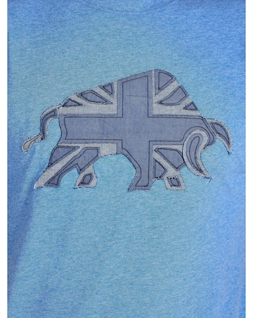 Raging Bull Union Jack Bull T-Shirt Denim Blue