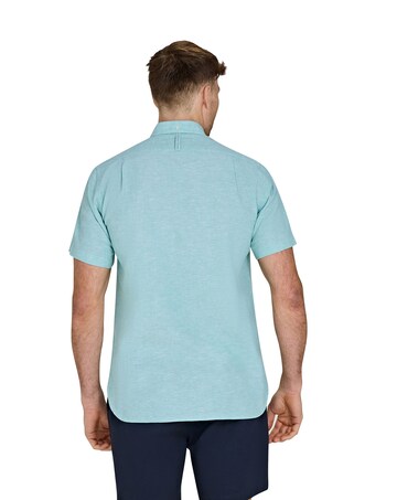 Raging Bull Classic Short Sleeve Linen Shirt Apple Green