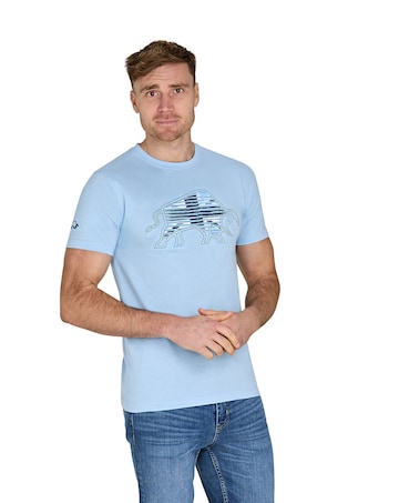 Raging Bull Slash Bull T-Shirt Sky Blue