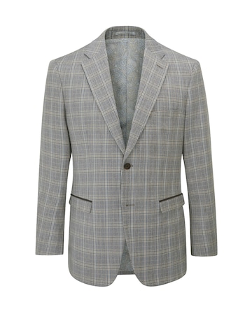 Skopes Dettori Suit Jacket Brown/Blue Check