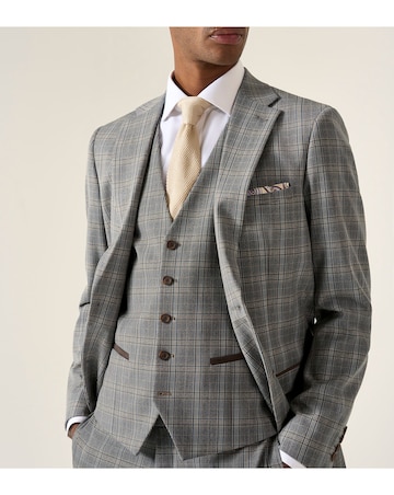 Skopes Dettori Suit Jacket Brown/Blue Check