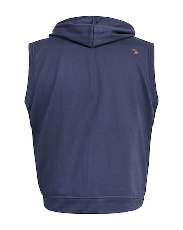 D555 Big & Tall Blake Sleeveless Fleece Hoody - Navy