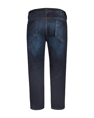 D555 Big & Tall Daniel Tapered Fit Stretch Jeans - Blue Black