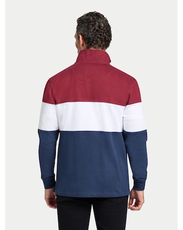 Raging Bull Cut & Sew Quarter Zip Navy/Red