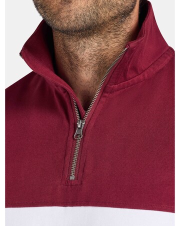 Raging Bull Cut & Sew Quarter Zip Navy/Red