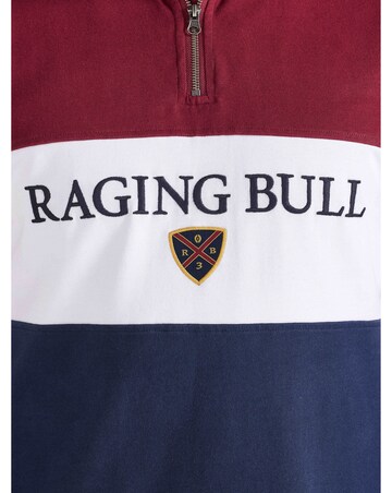 Raging Bull Cut & Sew Quarter Zip Navy/Red