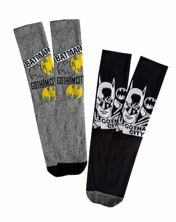 Mens 4pk Superman & Batman Socks
