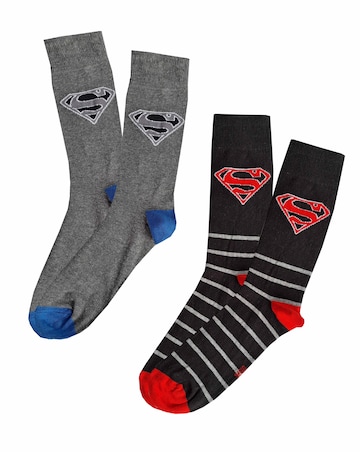 Mens 4pk Superman & Batman Socks