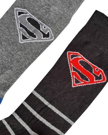 Mens 4pk Superman & Batman Socks