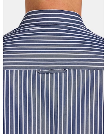 Raging Bull L/S Classic Poplin Stripe Shirt  Navy