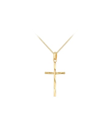 9 Carat Gold Cross Pendant On Chain