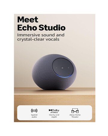 Amazon Echo Studio (2025) Smart Speaker with Alexa, Dolby Atmos & Smart Home Hub
