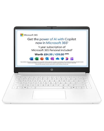 HP Laptop - 14in Intel N150 4GB 128GB - Snow Flake White