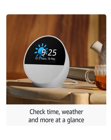 Amazon Echo Spot Smart Alarm Clock with Alexa - Black