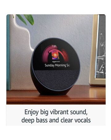 Amazon Echo Spot Smart Alarm Clock with Alexa - Black