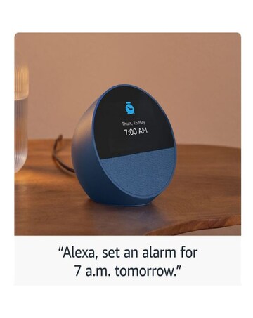 Amazon Echo Spot Smart Alarm Clock with Alexa - Black
