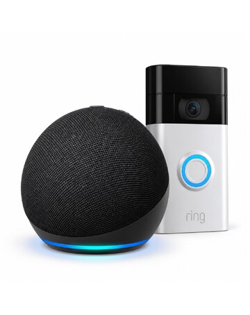 Amazon Echo Dot (5th Gen) Smart Speaker & Ring Video Doorbell Bundle