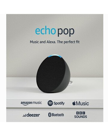 Amazon Echo Pop (1st Gen) Smart Speaker with Alexa - Charcoal
