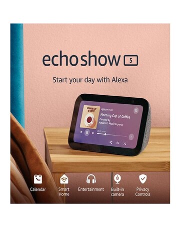 Amazon Echo Show 5 (3rd Gen) Smart Display with Alexa - Charcoal