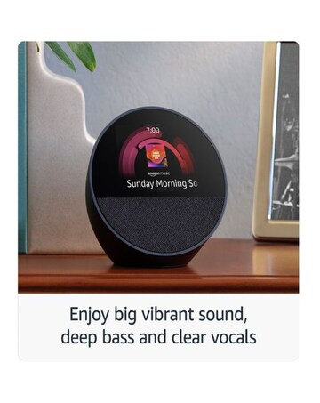 Amazon Echo Spot Smart Alarm Clock with Alexa - White