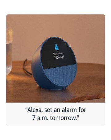 Amazon Echo Spot Smart Alarm Clock with Alexa - White