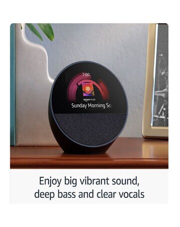 Amazon Echo Spot Smart Alarm Clock with Alexa - Blue