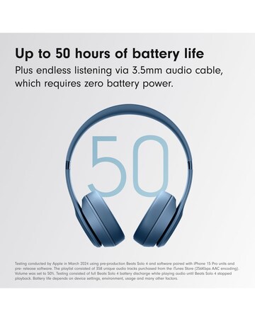 Beats Solo 4 True Wireless On-Ear Headphones - Blue
