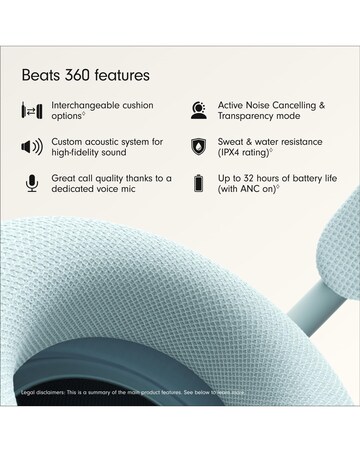 Beats 360 Over-Ear Noise-Cancelling Wireless Headphones - Sky