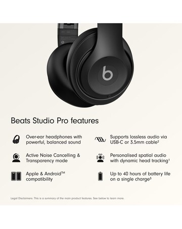Beats Studio Pro ANC Over-Ear Wireless Headphones - Black