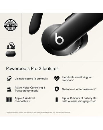 Beats Powerbeats Pro 2 Wireless Noise-Cancelling Sports Earbuds - Jet Black