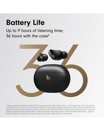 Beats Studio Buds + True Wireless Noise-Cancelling Earbuds - Black